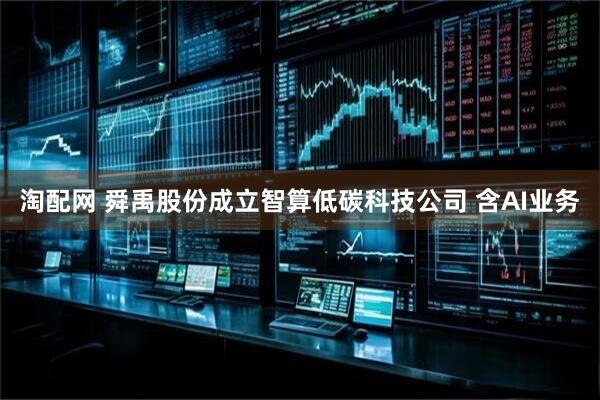 淘配网 舜禹股份成立智算低碳科技公司 含AI业务